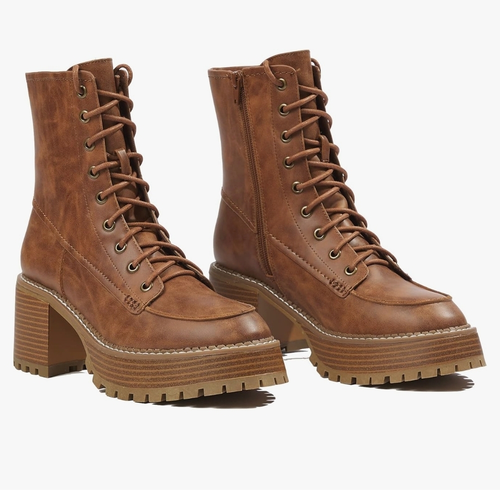 ALTAR'D STATE Women's Tya Brown Lace-Up Ankle Boots